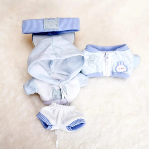 Labubu Clothes - Handmade Baby Blue Cosy outfit with Accessories