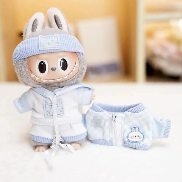 Labubu Clothes - Handmade Baby Blue Cosy outfit with Accessories