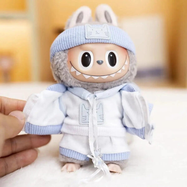 Labubu Clothes - Handmade Baby Blue Cosy outfit with Accessories
