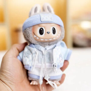 Labubu Clothes - Handmade Baby Blue Cosy outfit with Accessories