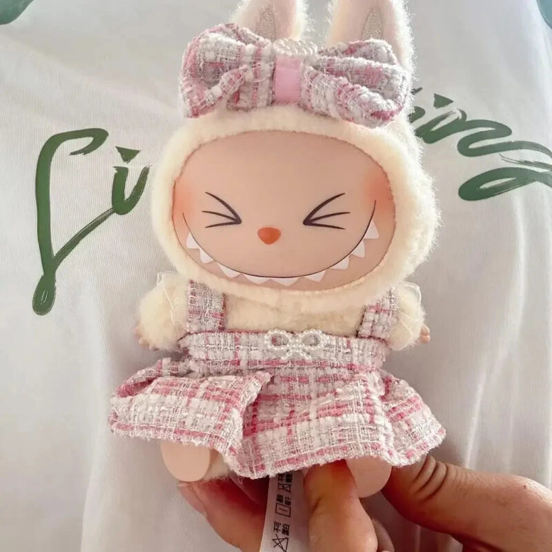 Labubu Clothes - Handmade Heart Dress Outfit with Accessories