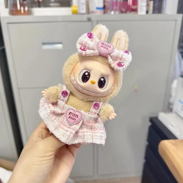 Labubu Clothes - Handmade Heart Dress Outfit with Accessories