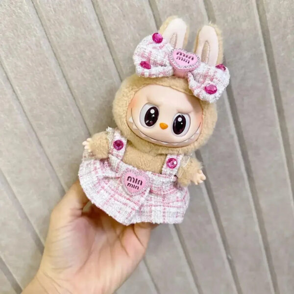 Labubu Clothes Handmade Heart Dress Outfit with Accessories 6