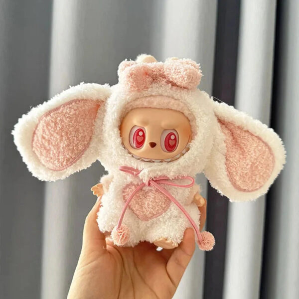 Labubu Clothes - Handmade Kawaii Bunny Overalls Outfit