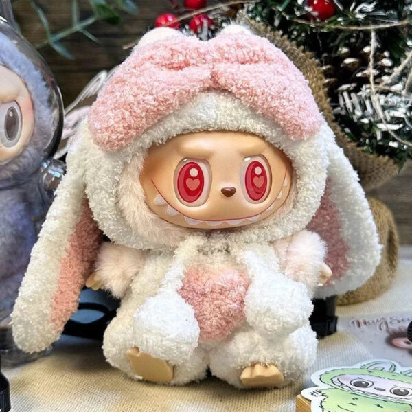 Labubu Clothes - Handmade Kawaii Bunny Overalls Outfit